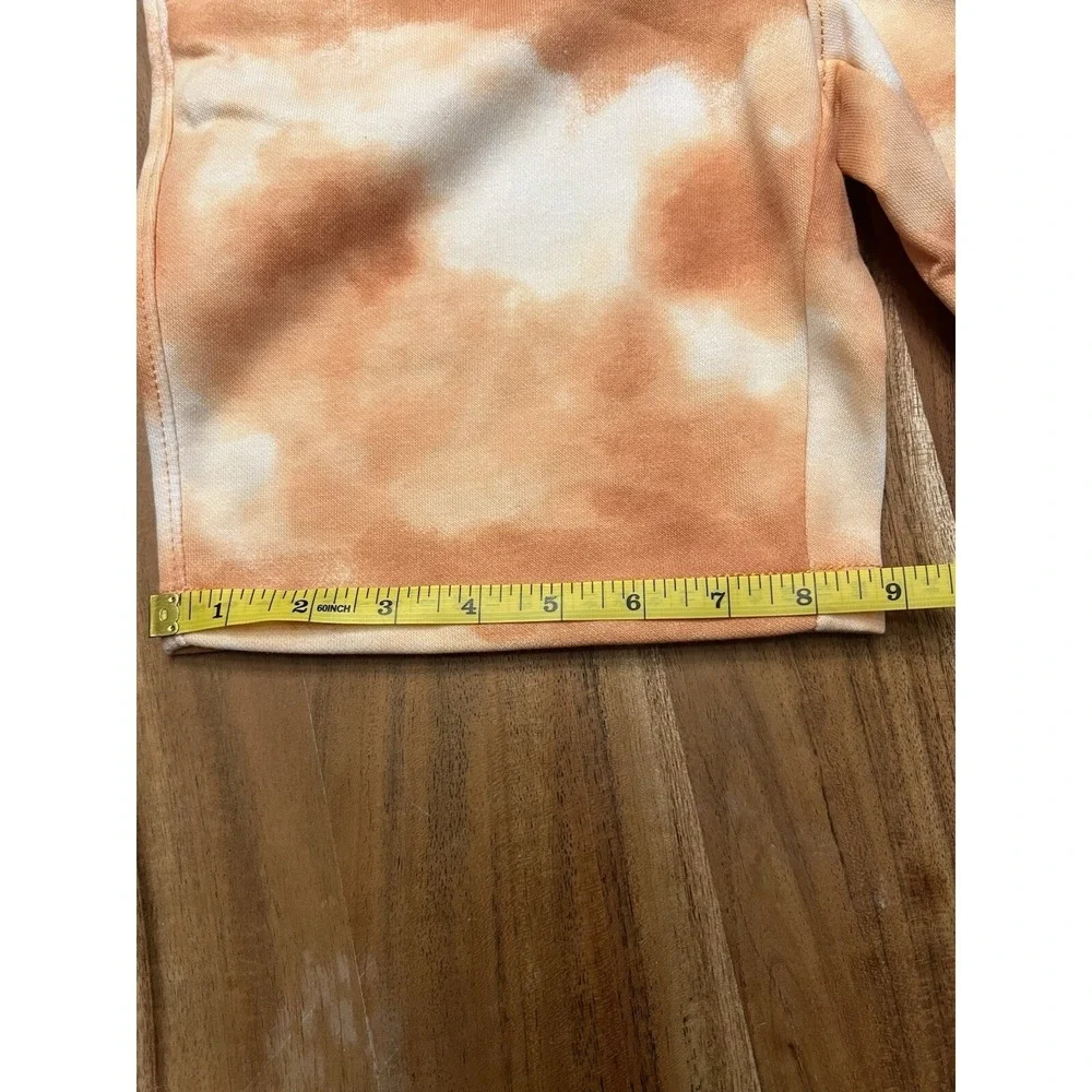 Old Navy Boys Fleece Jogger Shorts Orange Tie Dye Size L 10-12 NWT